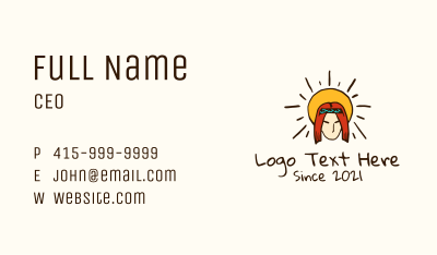 Hippie Man Character Business Card