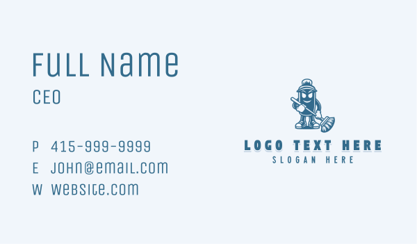 Housekeeping Broom Cleaner Business Card Design Image Preview