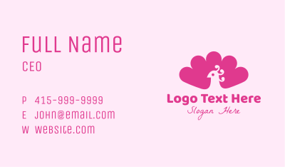 Pink Beauty Peacock Business Card