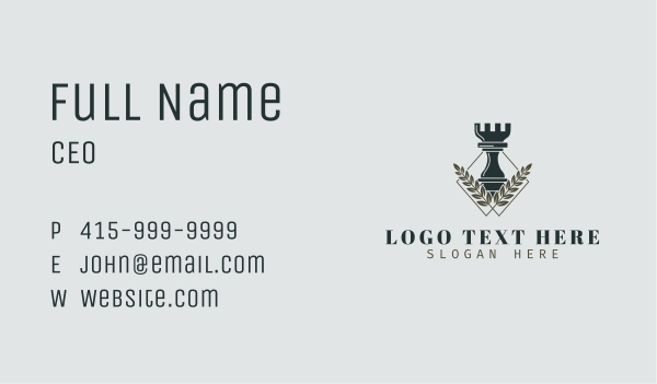 Rook Chess Game Business Card Design Image Preview