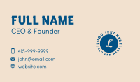 Round Lettermark Badge Business Card Image Preview