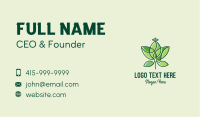 Minimalist Green Leaf  Business Card Image Preview