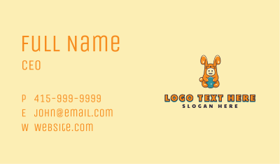 Easter Bunny Baby Costume Business Card Image Preview