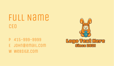 Easter Bunny Baby Costume Business Card