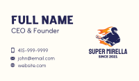 Flaming Lacrosse Player Business Card Image Preview