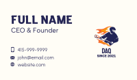 Flaming Lacrosse Player Business Card Image Preview