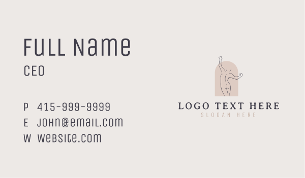 Elegant Woman Body Business Card Design Image Preview