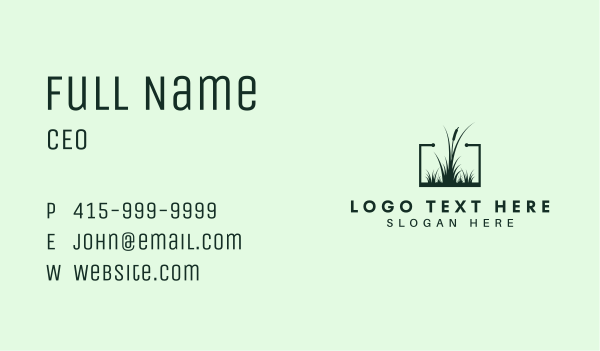 Gardening Grass Lawn Business Card Design Image Preview