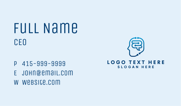 Artificial Brain Technology Business Card Design Image Preview