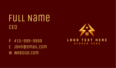Lightning House Star Business Card Image Preview