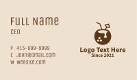Coconut Bowling Ball  Business Card Image Preview