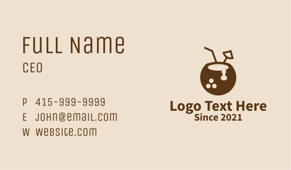 Coconut Bowling Ball  Business Card Design Image Preview