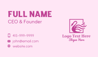 Pink Swan Salon Business Card Design