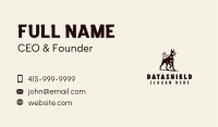 Doberman Dog Leash Business Card Design