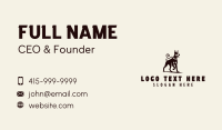 Doberman Dog Leash Business Card Image Preview