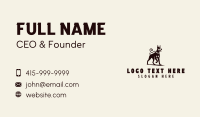 Doberman Dog Leash Business Card Preview