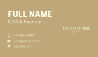 Classy Serif Wordmark Business Card Image Preview