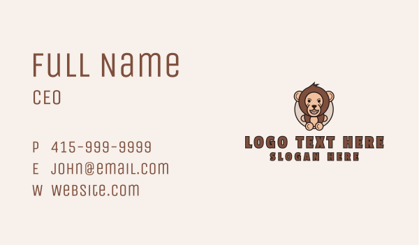 Cute Monkey Chimpanzee Business Card Design Image Preview