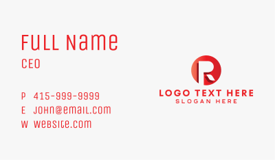 Media Startup Letter R Business Card Image Preview