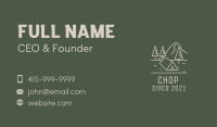 Nature Glamping Line Art Business Card Image Preview