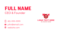 Red Abstract Bull Camera Business Card Design