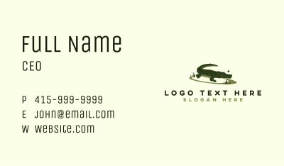 Nature Jungle Crocodile Business Card Image Preview