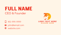 Orange Fire Letter D Business Card Image Preview