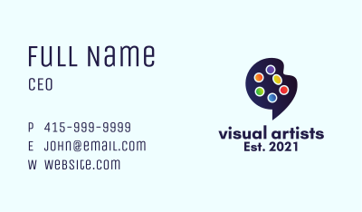 Chat Artist Palette Business Card Image Preview