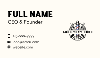 Barber Pole Razor Business Card Preview