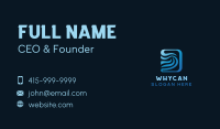 Digital Technology Wave Company Business Card Image Preview