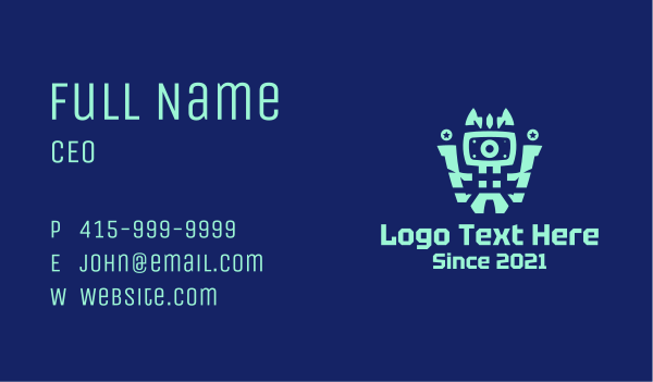 Robot Technology Monitor  Business Card Design Image Preview