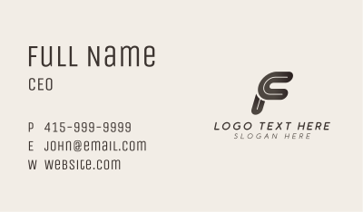 Business Professional Company Letter F Business Card Image Preview