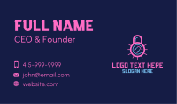 Neon Lock Security  Business Card Image Preview