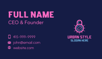 Neon Lock Security  Business Card Image Preview