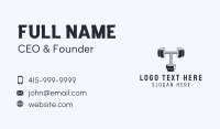 Dumbbell Letter T Business Card Image Preview