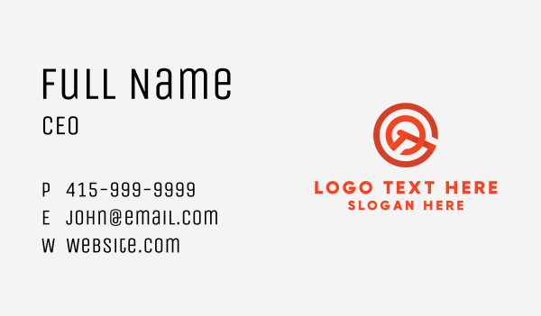 Circle Clock Letter Q Business Card Design Image Preview