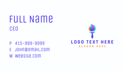 Paint Brush Torch Business Card Image Preview