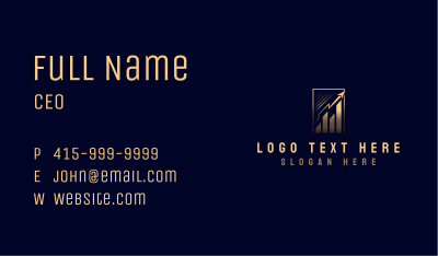Premium Investment Chart Business Card Image Preview