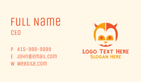 Kid Demon Character  Business Card Design Image Preview
