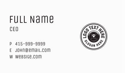 Gym Barbell Plate Business Card Image Preview