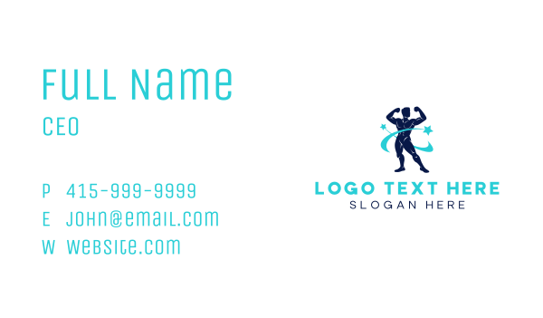 Fitness Masculine Man Business Card Design Image Preview