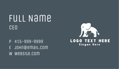 Elephant Wild Safari Business Card Image Preview