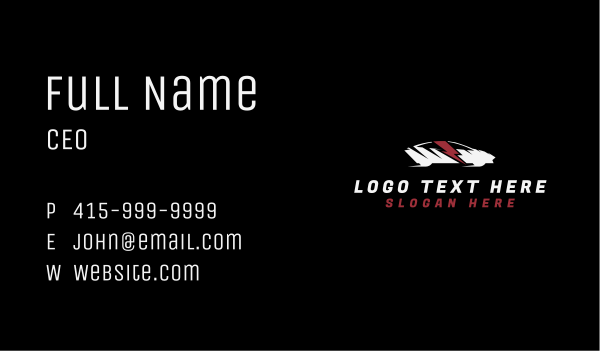 Lightning Sports Car Racing Business Card Design Image Preview