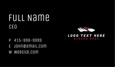 Lightning Sports Car Racing Business Card Image Preview