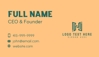 Geometric Maze Letter H Business Card Image Preview