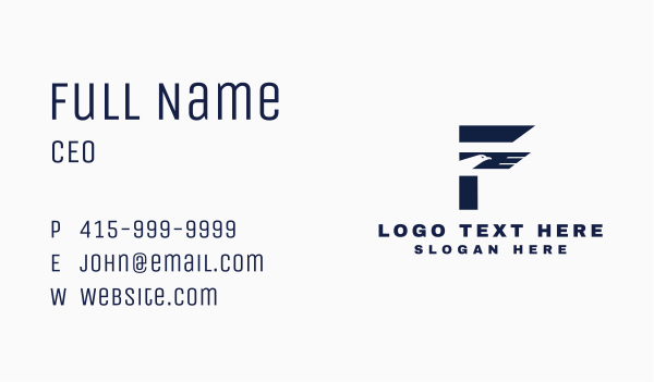 Eagle Bird Team Letter F Business Card Design Image Preview