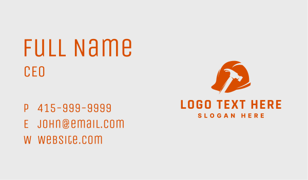 Hardware Construction Hammer Business Card Design Image Preview