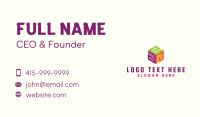 Preschool Daycare Cube Business Card Design