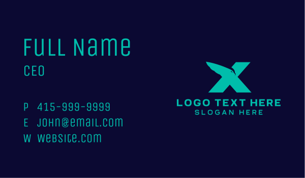 Eagle Letter X Business Card Design Image Preview
