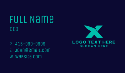 Eagle Letter X Business Card Image Preview